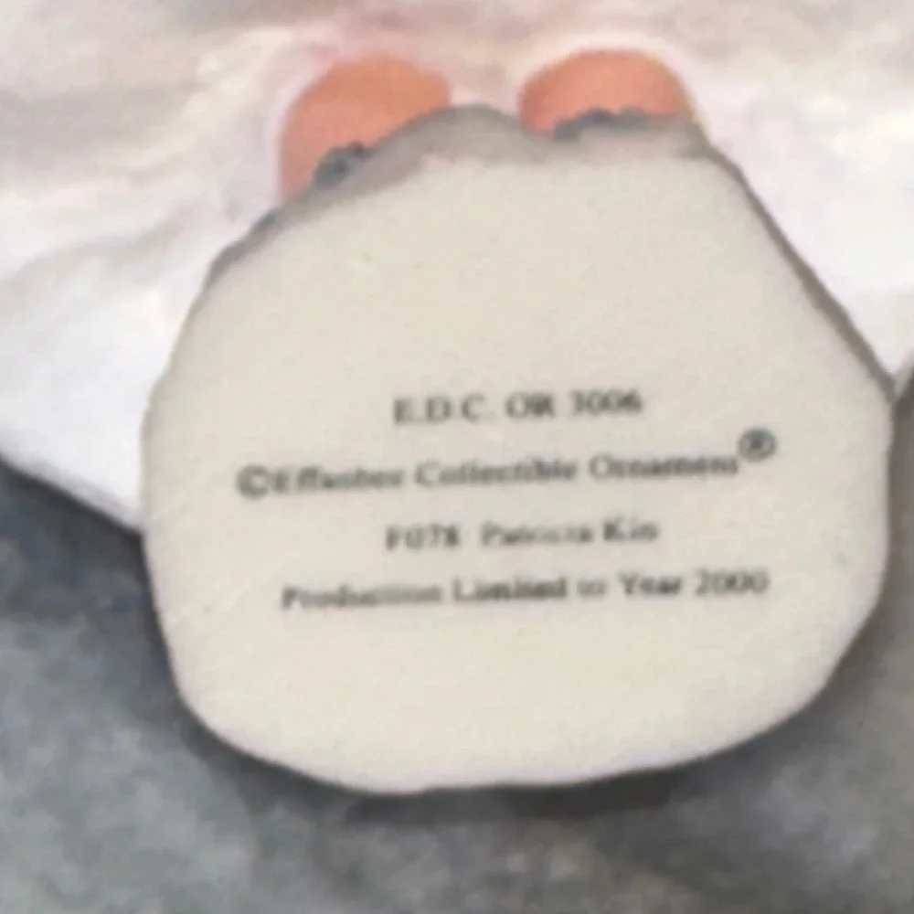 Effanbee Doll Company Patricia Kin Christmas Ornament 2000 Limited Edition Boxed